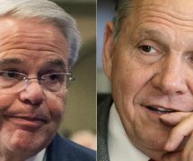 Senator Robert Menendez, D-N.J., and former Alabama Chief Justice Roy Moore, right. (Photos: AP/Reuters)