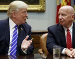 Chairman of the House Ways and Means Committee Rep. Kevin Brady, R-Texas, listens as President Donald Trump speaks during a meeting on tax policy with Republican lawmakers in the Cabinet Room of the White House, Thursday, Nov. 2, 2017, in Washington. (Photo: AP)