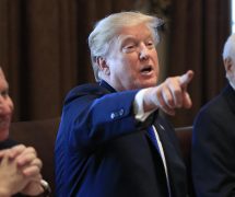 President Donald Trump, flanked by Rep. Kevin Brady, R-Texas, left, and Sen. Orrin Hatch, R-Utah, right, speaks during a bicameral meeting with lawmakers working on the tax cuts in the Cabinet Room of the White House in Washington, Wednesday, Dec. 13, 2017. (Photo: AP)