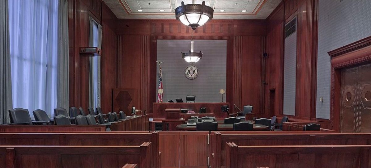 A view of a federal courtroom in Virginia.