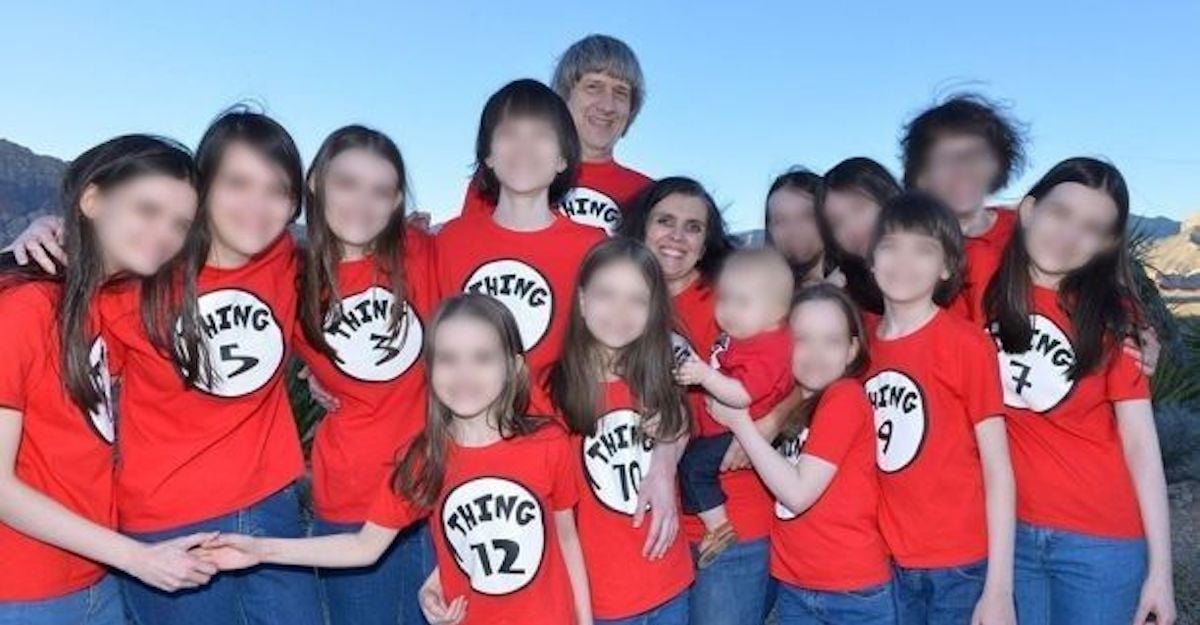 David and Louise Turpin are pictured with their 13 children in April 2016. (Photo: Facebook)