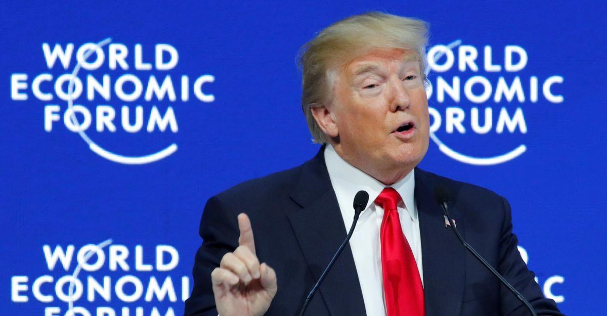 U.S. President Donald Trump addresses the World Economic Forum (WEF) annual meeting in Davos, Switzerland, January 26, 2018. (Photo: REUTERS)