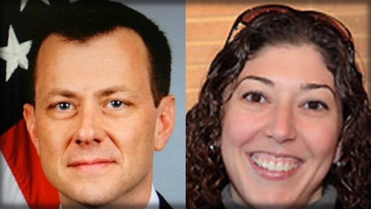 Peter Strzok, left, a top counterintelligence agent at the Federal Bureau of Investigation (FBI), and his lover Lisa Page, right, a lawyer at the FBI.