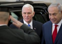U.S. Vice President Mike Pence walks with Israel’s Prime Minister Benjamin Netanyahu in Jerusalem, Monday, Jan. 22, 2018. Pence is receiving a warm welcome in Israel, which has praised the American decision last month to recognize Jerusalem as Israel’s capital. The decision has infuriated the Palestinians and upset America’s Arab allies as well. (Photo: AP)