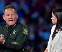 Broward Sheriff Scott Israel, left, shouts at National Rifle Association (NRA) Spokesperson Dana Loesch during a CNN town hall meeting, at the BB&T Center, in Sunrise, Florida, U.S. February 21, 2018. (Photo: Reuters)