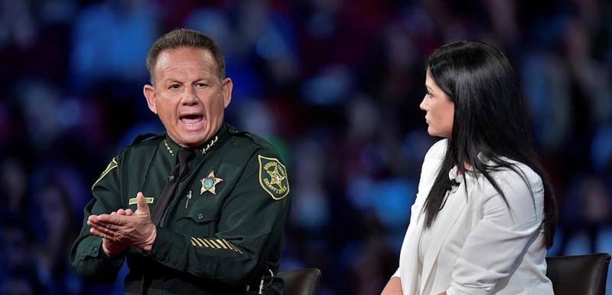 Broward Sheriff Scott Israel, left, shouts at National Rifle Association (NRA) Spokesperson Dana Loesch during a CNN town hall meeting, at the BB&T Center, in Sunrise, Florida, U.S. February 21, 2018. (Photo: Reuters)