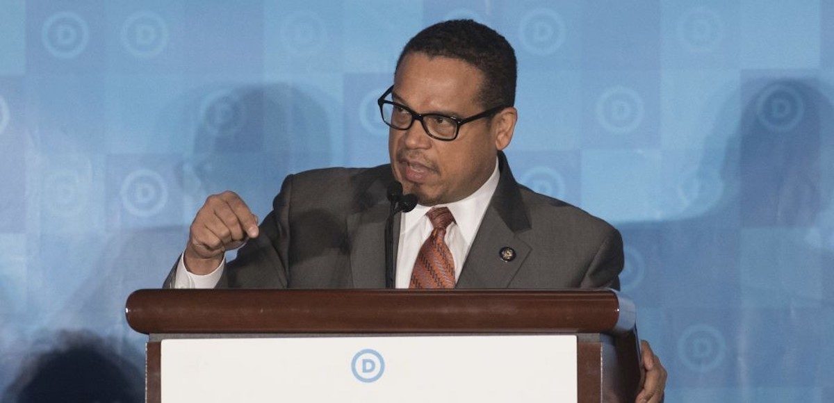 Rep. Keith Ellison, D-Minn, unsuccessful candidate to run the Democratic National Committee, speaks during the general session of the DNC winter meeting in Atlanta, Saturday, Feb. 25, 2017. (Photo: SS)