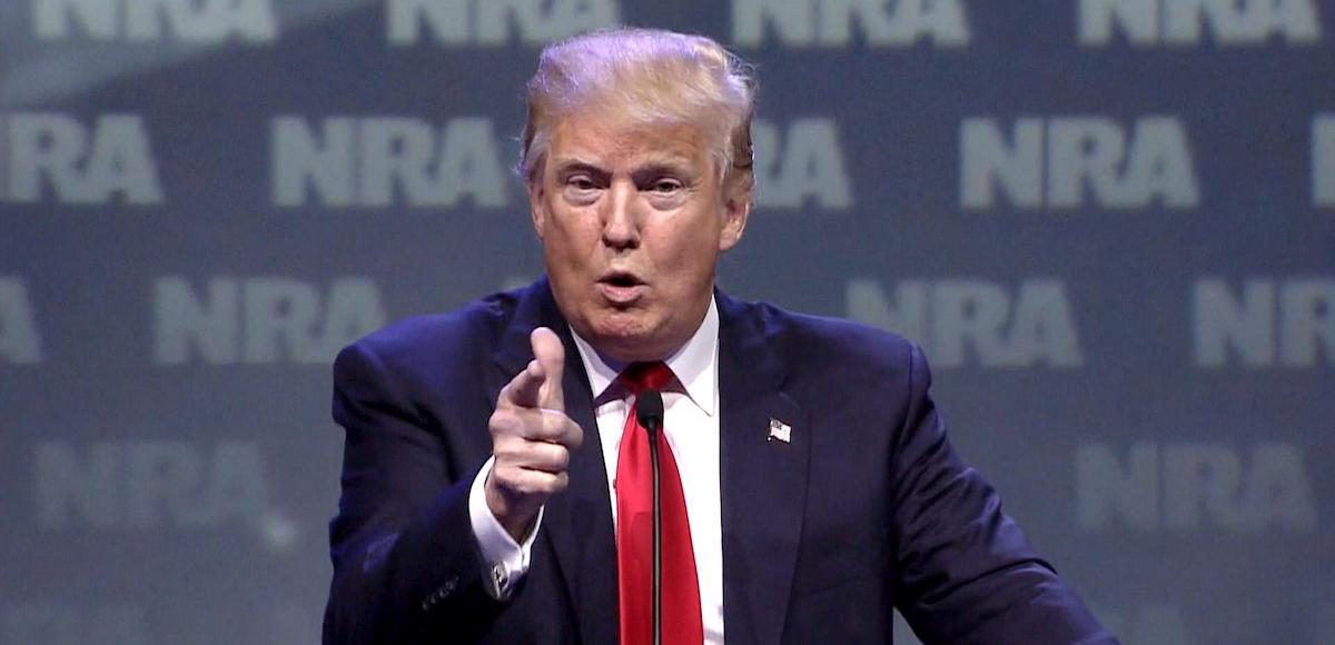 President Donald Trump addresses supporters of gun rights at the National Rifle Association (NRA) Annual Convention in Atlanta, Georgia. (Photo: AP)