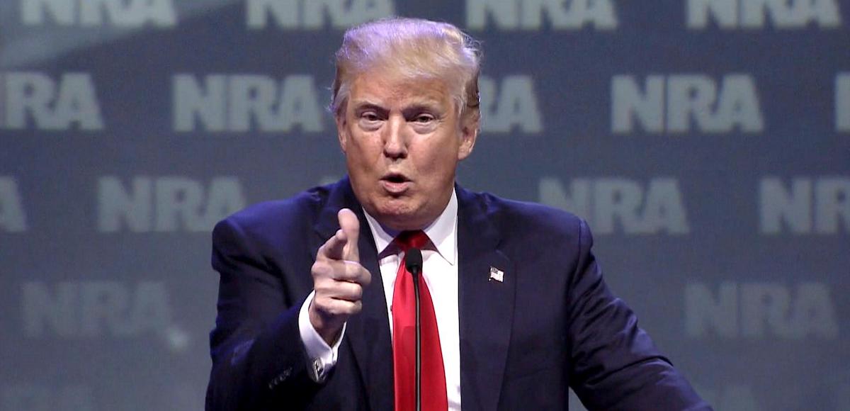 President Donald Trump addresses supporters of gun rights at the National Rifle Association (NRA) Annual Convention in Atlanta, Georgia. (Photo: AP)