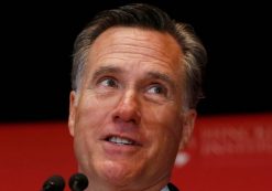 Former Massachusetts Republican Governor Mitt Romney speaks critically about the then-Republican frontrunner Donald Trump at the Hinckley Institute of Politics at the University of Utah in Salt Lake City, Utah, March 3, 2015. (Photo: Reuters)