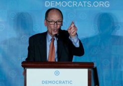 Tom Perez addresses the DNC audience in Atlanta, Ga., February 25, 2017.