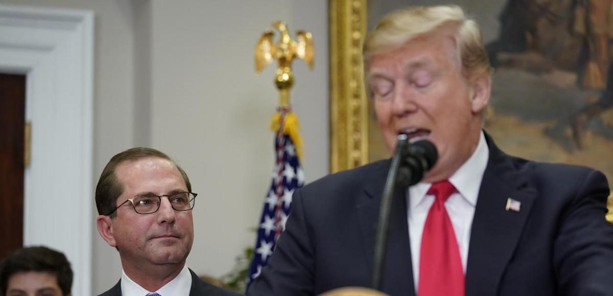 U.S. President Donald Trump speaks while participating in the swearing-in ceremony for the Secretary of the Department of Health and Human Services (HHS) Alex Azar at the White House in Washington, U.S., January 29, 2018. (Photo: Reuters)