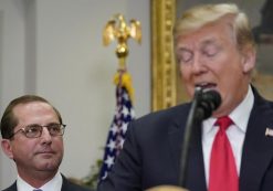 U.S. President Donald Trump speaks while participating in the swearing-in ceremony for the Secretary of the Department of Health and Human Services (HHS) Alex Azar at the White House in Washington, U.S., January 29, 2018. (Photo: Reuters)