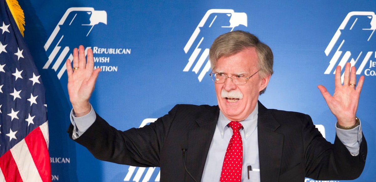 Ambassador John Bolton addresses the Republican Jewish Coalition in Las Vegas, Nevada, in April 2017. (Photo: Reuters)