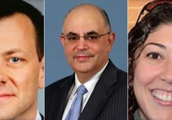 Peter Strzok, left, a top counterintelligence agent at the Federal Bureau of Investigation (FBI), District Judge Rudolph Contreras, center, and Strzok's lover Lisa Page, right, a lawyer at the FBI.