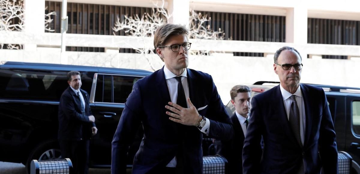 Alex van der Zwaan arrives at a plea agreement hearing at the D.C. federal courthouse in Washington, U.S., February 20, 2018. (Photo: Reuters)