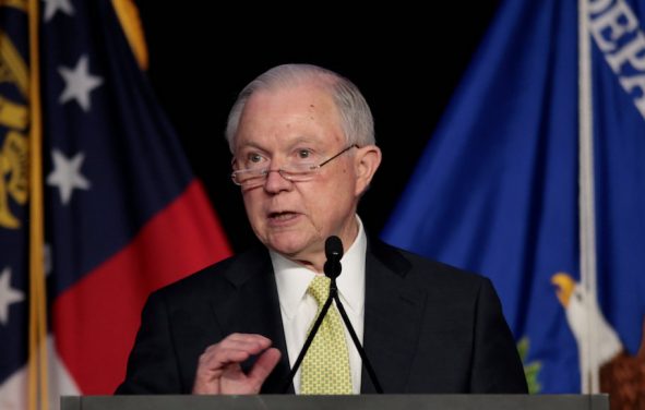 U.S. Attorney General Jeff Sessions addresses the National Law Enforcement Conference on Human Exploitation in Atlanta, Georgia, U.S., June 6, 2017. (Photo: Reuters)
