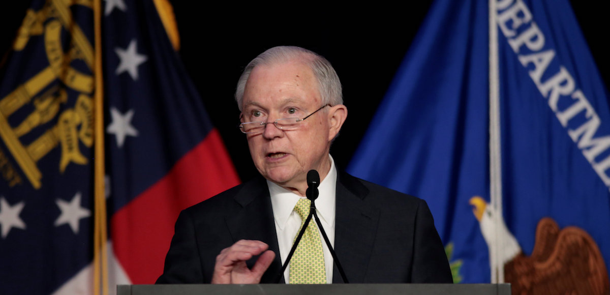 U.S. Attorney General Jeff Sessions addresses the National Law Enforcement Conference on Human Exploitation in Atlanta, Georgia, U.S., June 6, 2017. (Photo: Reuters)