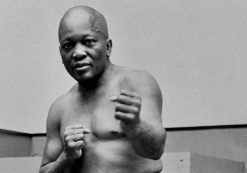 Boxer Jack Johnson, the first black world heavyweight champion, poses in New York City in 1932. (Photo: AP)
