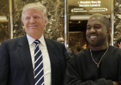Donald Trump, left, with rapper Kanye West, right, at Trump Tower on Tuesday, December 13, 2016. (Photo: Reuters)