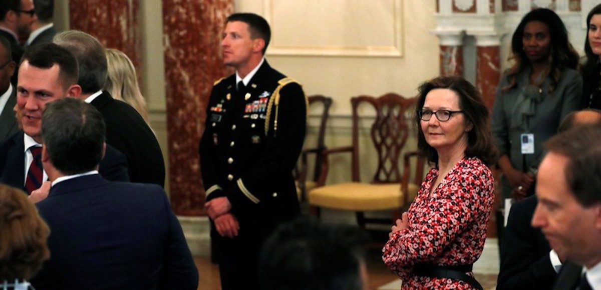 U.S. Central Intelligence Agency (CIA) director nominee Gina Haspel (R) attends Secretary of State Mike Pompeo's ceremonial swearing-in at the State Department in Washington, U.S. May 2, 2018. (Photo: Reuters)