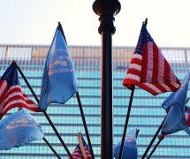 American flags outside the United Nations (UN) in New York City. (Photo: ADobeStock/Chhobi)