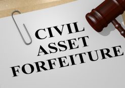 3D illustration of Civil Asset Forfeiture title on legal document. (Photo: AdobeStock/Hafakot/PPD)