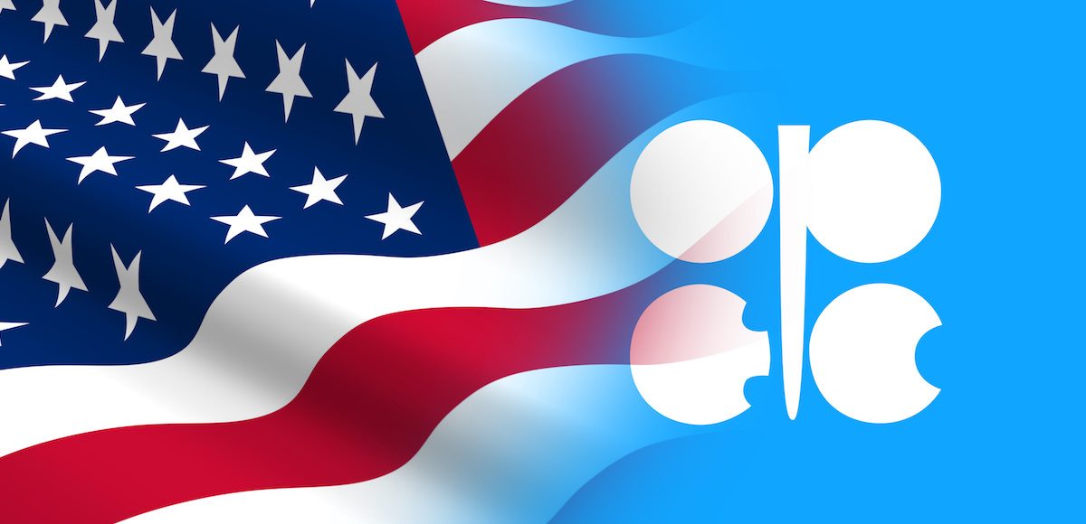 Graphic concept of relations between the United States (US) and the Organization of the Petroleum Exporting Countries (OPEC). (Photo: PPD/AdobeStock/Piotr Pawinski)