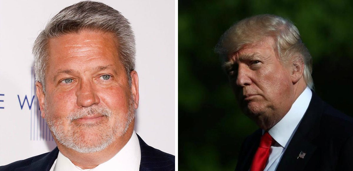 Bill Shine, left, who had worked at Fox News for 20 years. Donald Trump, right, on the South Lawn of the White House in Washington, U.S., April 28, 2017.