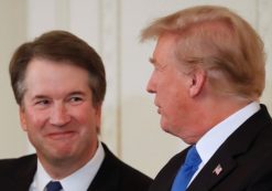U.S. President Donald Trump and his nominee for the U.S. Supreme Court Judge Brett Kavanaugh talk during an announcement event in the East Room of the White House in Washington, U.S., July 9, 2018. (Photo: Reuters)