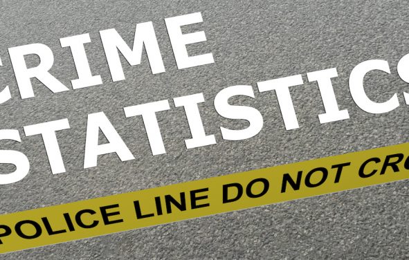 A 3D illustration of Crime Statistics on the ground roped off by police tape. (Photo: AdobeStock)