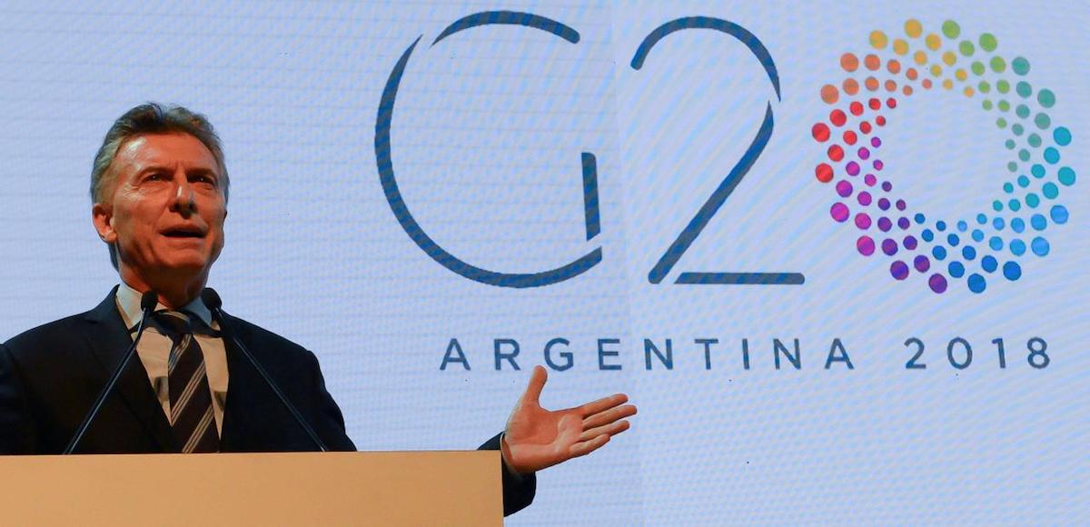 Argentina's President Mauricio Macri speaks during a ceremony to launch Argentina's one-year presidency of the G20 in Buenos Aires, Argentina November 30, 2017. (Photo: Argentine Presidency/Handout)