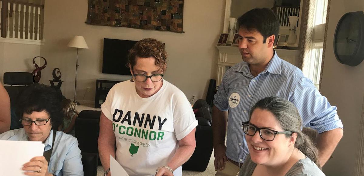 Democratic candidate Danny O'Connor meets with campaign volunteers ahead of a special election in Ohio's 12th congressional district in Dublin, Ohio, U.S., July 15, 2018. (Photo: Reuters)