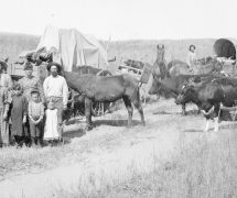 Emigrants at the Gates, Colomon Butcher, depicts the trail for American pioneers.