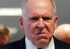 Former CIA Director John Brennan arrives for a Senate Intelligence Committee hearing on 