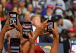 Supporters take photo and video of President Donald Trump during a rally in Tampa, Florida on Tuesday, July 31, 2018. (Photo: Laura Baris/People's Pundit Daily)