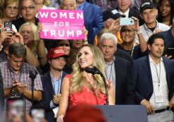 Lara Trump warms up the crowd before her father-in-law President Donald Trump takes the stage during a rally in Tampa, Florida on Tuesday, July 31, 2018. (Photo: Laura Baris/People's Pundit Daily)