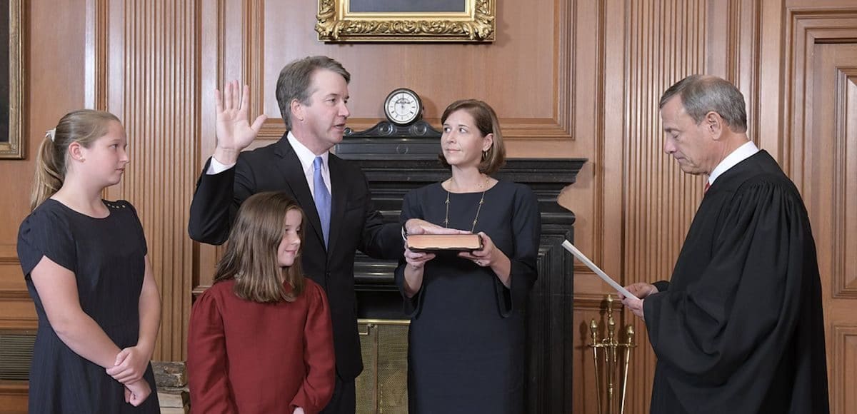 Brett Kavanaugh is sworn in as the 114th Associate Justice of the U.S Supreme Court. (Photo: U.S. Supreme Court)