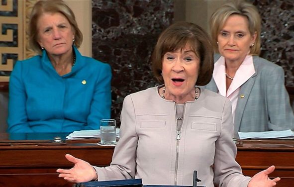 Senator Susan Collins, R-Me., announced her decision to vote 