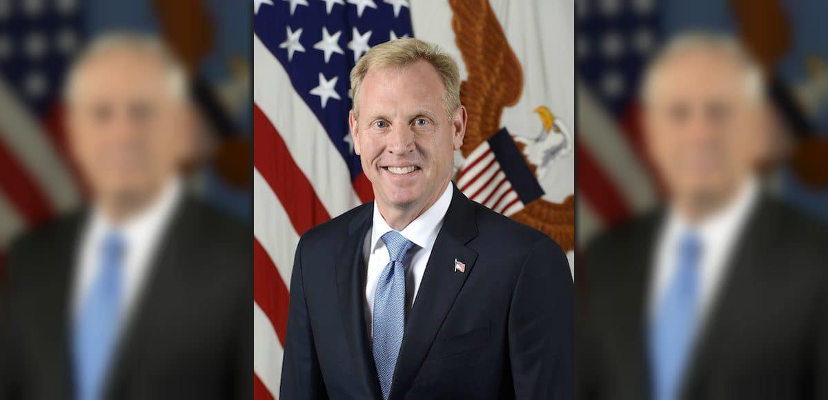 Then-Deputy Secretary of Defense Patrick M. Shanahan poses for his official portrait in the U.S. Army portrait studio at the U.S. Pentagon in Arlington, Virginia, on July 19, 2017. Former Defense Secretary James Mattis is imposed as the predecessor in the background. (Photos: Monica King)