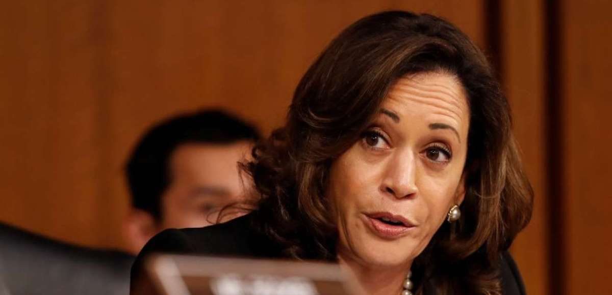 California Senator Kamala Harris, D-Calif., speaks during a committee hearing.