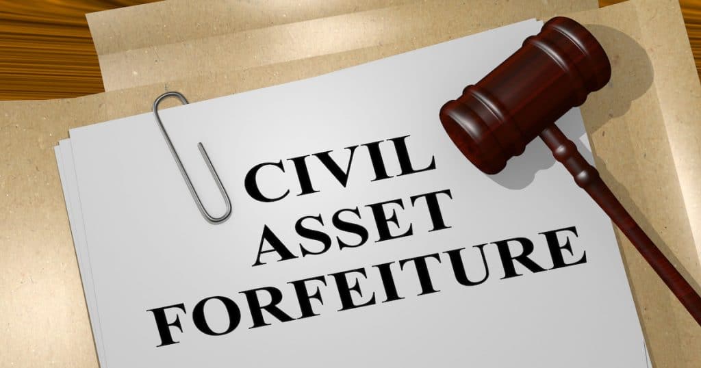 3D illustration of Civil Asset Forfeiture title on legal document. (Photo: AdobeStock/Hafakot/PPD)