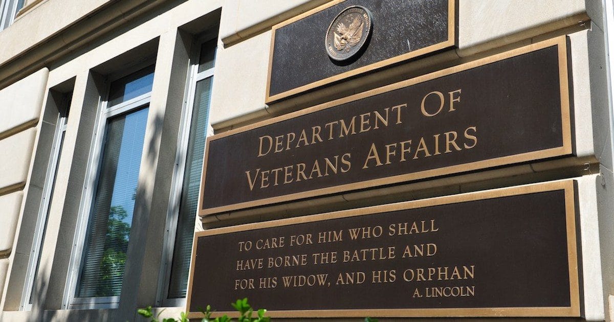 This May 19, 2014 photo shows a a sign in front of the Veterans Affairs building in Washington, DC. (Photo: Reuters)