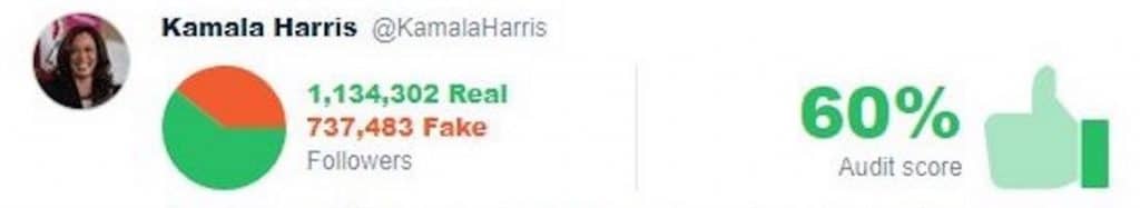 Kamala Harris Twitter Audit Results