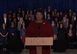 Stacey Abrams delivers the Democratic response to President Donald J. Trump's second State of the Union Address on Tuesday, February 5, 2019. (Photo: Screenshot via People's Pundit Daily)