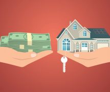 An exchange showing one hand giving cash to the another for new house and keys, a vector illustration for new home sales. (Photo: AdobeStock)