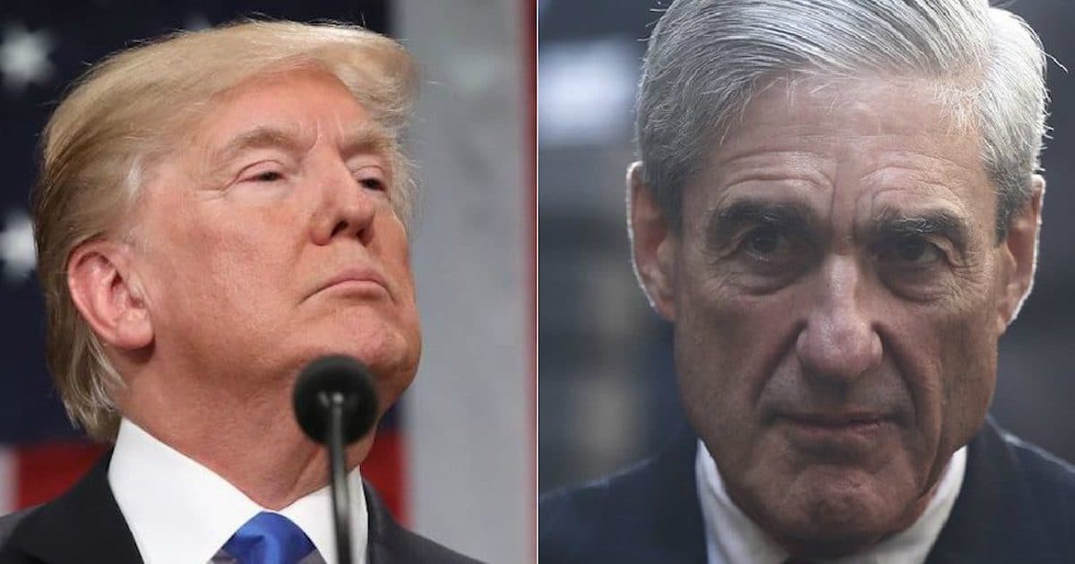 President Donald Trump, left, delivers his first State of the Union address, right, former FBI director Robert Mueller.