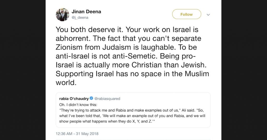 Jinan Deena Tweet May 31 2018