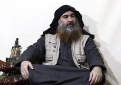 This image made from video posted on a militant website on Monday, April 29, 2019, purports to show the leader of the Islamic State group, Abu Bakr al-Baghdadi, being interviewed by his group's Al-Furqan media outlet. Al-Baghdadi acknowledged in his first video since June 2014 that IS lost the war in the eastern Syrian village of Baghouz that was captured last month by the Kurdish-led Syrian Democratic Forces. (Photo: Screenshot via Al-Furqan)