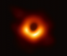 Using the Event Horizon Telescope, scientists obtained an image of the black hole at the center of galaxy M87, outlined by emission from hot gas swirling around it under the influence of strong gravity near its event horizon. (Photo: Event Horizon Telescope collaboration et al.)
